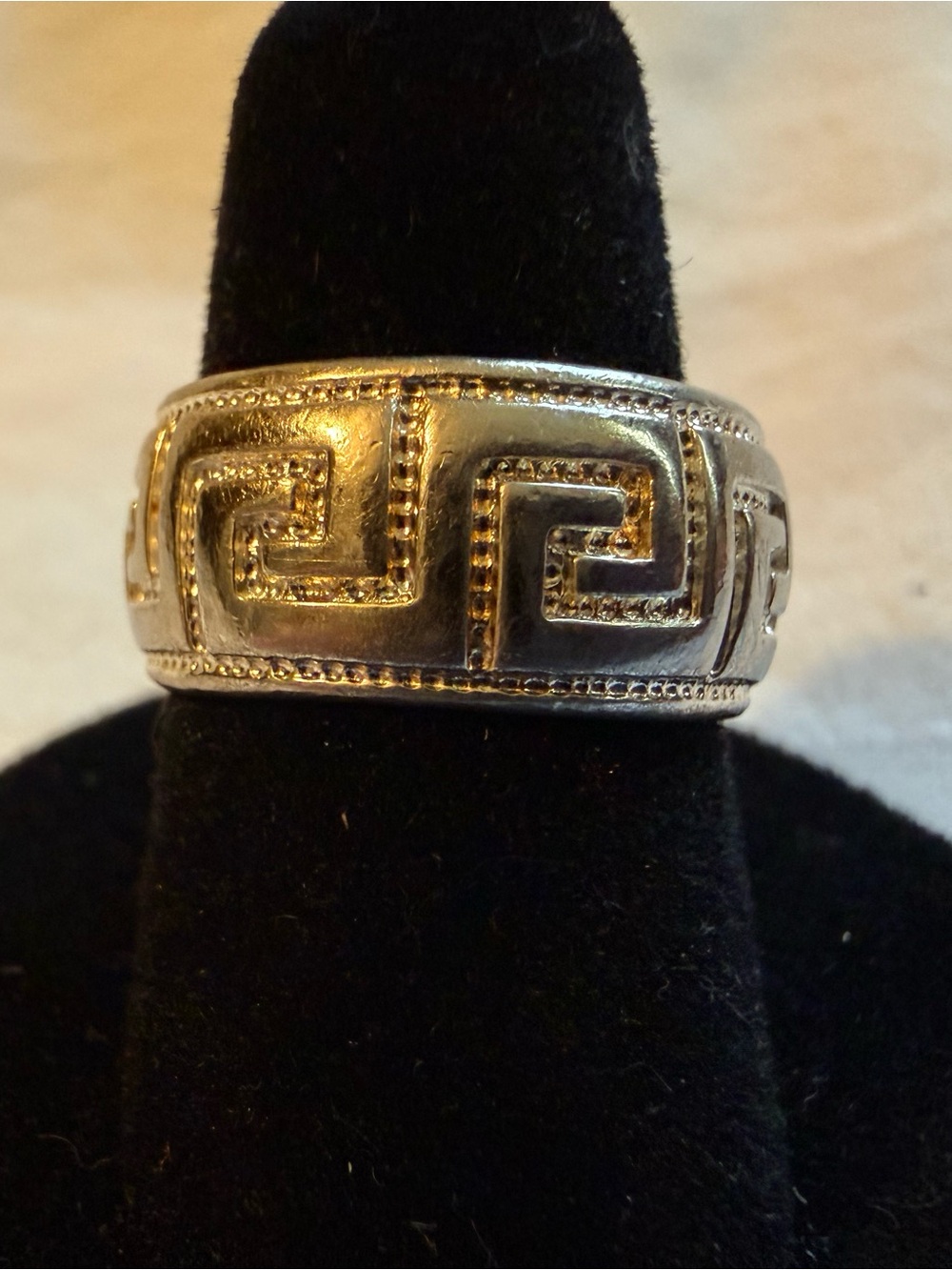Milor Greek Key Sterling Silver Band Ring